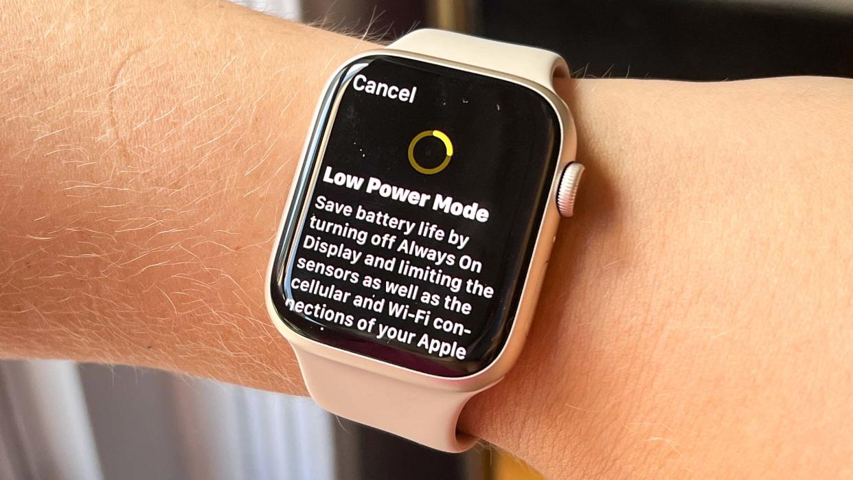  Apple Watch Series 8 shown on wrist. 