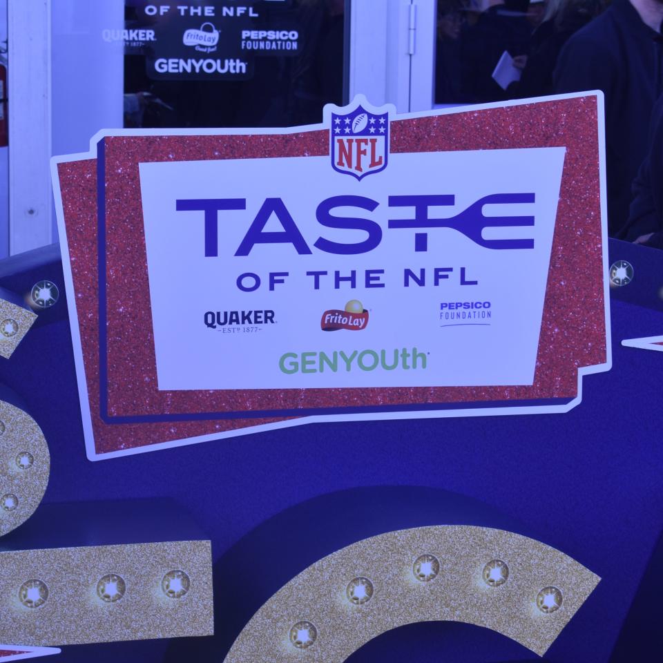 Taste of the NFL sign