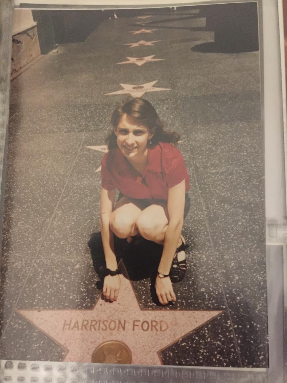 Darla Lansu pays a visit to Harrison Ford's star on the Hollywood Walk of Fame.