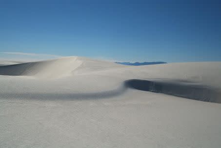 Des dunes du parc national des White Sands, au Nouveau Mexique. Crédit : Jennifer Willbur - Wikimedia commons