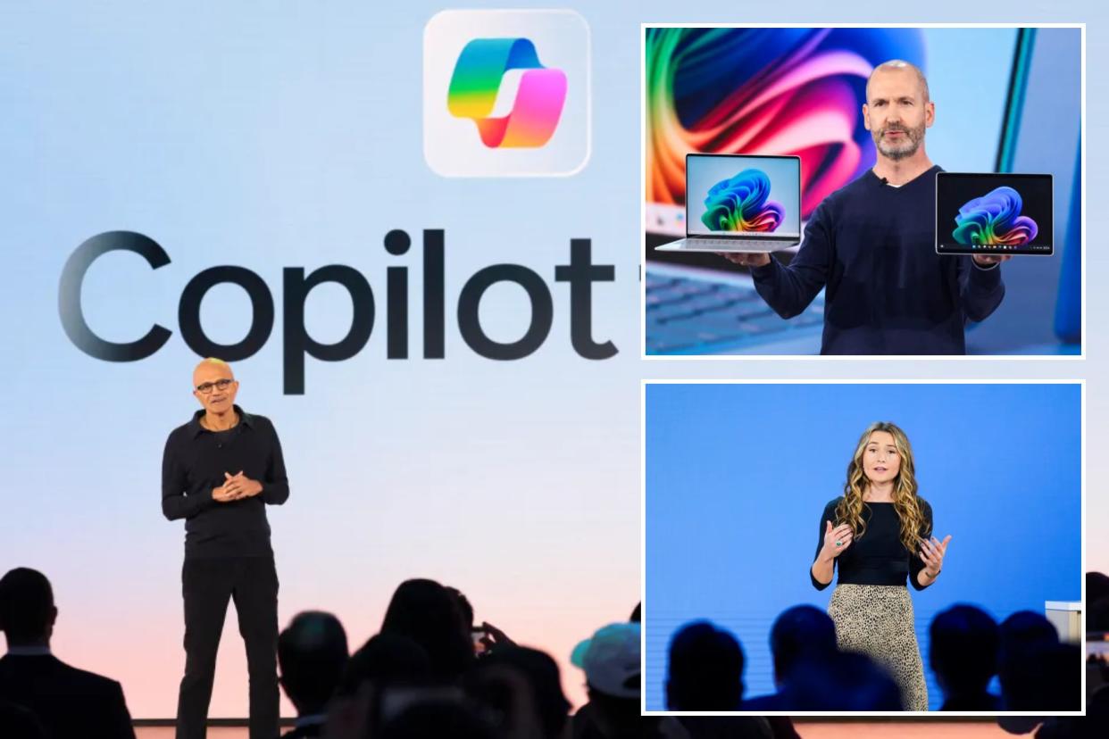 CEO Satya Nadella and Microsoft executives unveil new lapstops