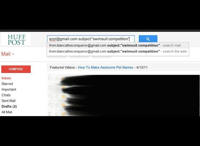 Many of you wrote in to ask how you can sort by email sender or subject alphabetically -- that ain't gonna happen on Gmail, it just ain't. Gmail is an email service based on searching emails, not sorting them. The search bar at the top of your inbox is your primary means of locating those past emails, and Gmail doesn't allow you to alphabetize your columns from there.    The best you can do to organize based on sender or subject is to learn your Gmail search operators. Search operators are, per Google, "words or symbols that perform special actions in Gmail search." They look like this: "from:[sender]," "to:[recipient]," "subject:[subject]," etc.     So, if you want to find all of your emails from, say, Huffington Post Senior Tech Editor Bianca Bosker, you could type in the search bar "from:biancatheconqueror@gmail.com" to bring up all of her past emails. Or if you want to find all the emails you've ever sent to Bianca Bosker, you could type "to:biancatheconqueror@gmail.com" in the Gmail search bar. You can also combine search terms: <em>to:biancatheconqueror@gmail.com subject:"office hot tub" </em>    <a href="http://support.google.com/mail/bin/answer.py?hl=en&answer=7190" target="_hplink">Click here for the official list of Gmail search operators</a>. <strong>NOTE</strong>: Someone should write a <a href="http://www.youtube.com/watch?v=ODGA7ssL-6g" target="_hplink">catchy mnemonic song</a> to help us remember these.    Another option: If you download an email client like Mozilla Thunderbird or Microsoft Outlook and sync up your Gmail account, you will be able to alphabetize your inbox however you'd like. From Gmail.com, however, you are out of luck, as far as we know.    Speaking of things that Gmail notably can't do...