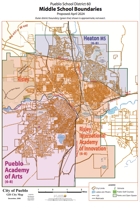 Attendance boundaries for Pueblo Academy of Arts, 29 Lehigh Ave., will include neighborhoods south of Northern Avenue that were previously part of the Roncalli STEM Academy boundary.
