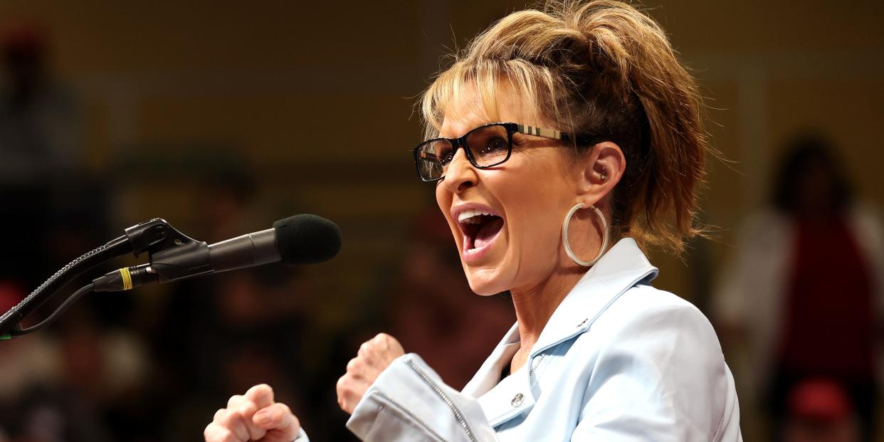 Sarah Palin on stage