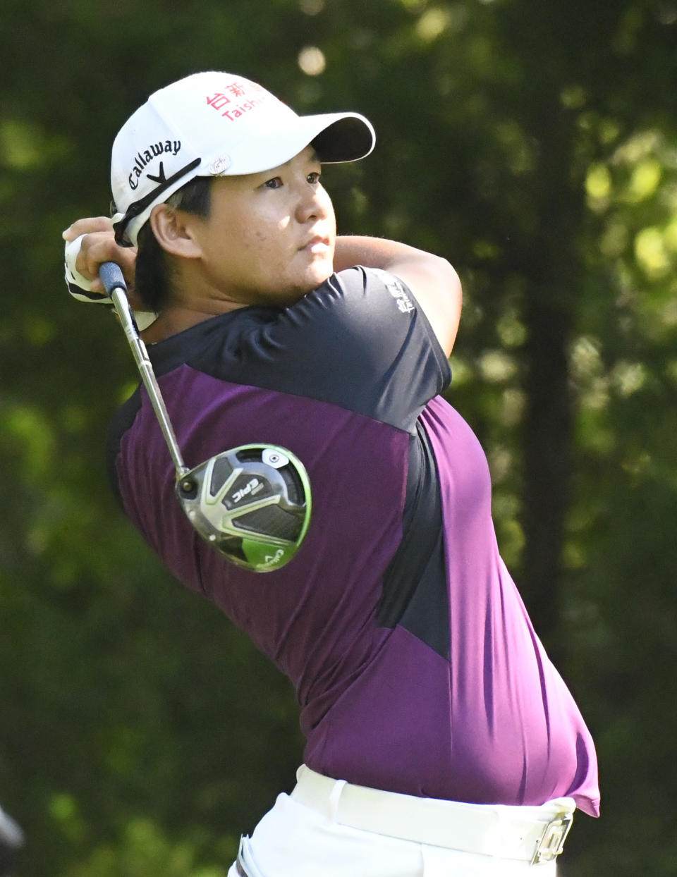 FILE - In this Friday, June 29, 2018 file photo, Yani Tseng, of Taiwan, watches her tee shot on the 12th hole during the second round of the KPMG Women's PGA Championship golf tournament at Kemper Lakes Golf Club in Kildeer, Ill. Tseng, who has gone from No. 1 to No. 919 in the world, returns to the LPGA Tour this week for the first time in nearly two years. (AP Photo/David Banks, File)