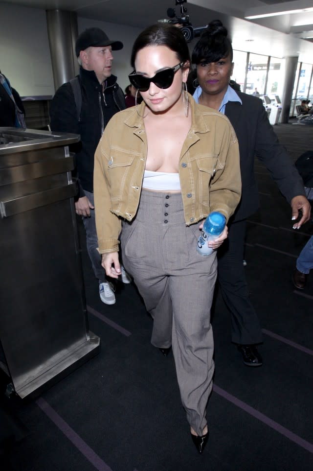 The 25-year-old singer jetted out of LAX on Monday.