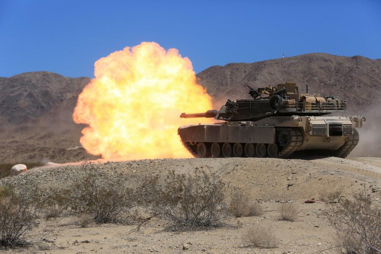 Depleted uranium shells will equip M1A1 Abrams battle tanks, also from the U.S. <a href="https://flic.kr/p/wEMMNV" rel="nofollow noopener" target="_blank" data-ylk="slk:Lance Cpl. Julio McGraw, USMC/Flickr;elm:context_link;itc:0;sec:content-canvas" class="link ">Lance Cpl. Julio McGraw, USMC/Flickr</a>