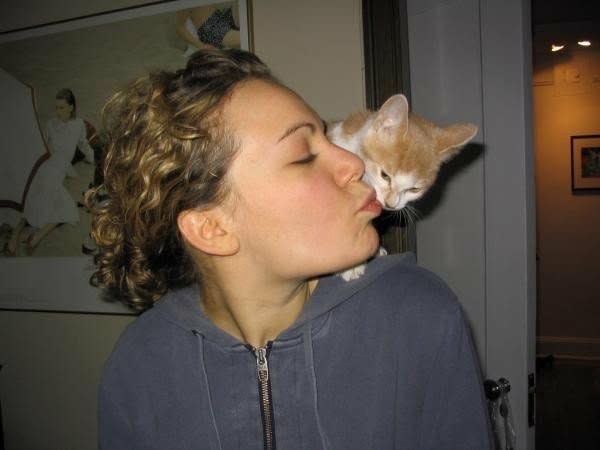 Rachel Kleinman learned on January 21 that Fisher, her orange-and-white cat and companion of nearly 14 years, had lymphoma. (Credit: Photo courtesy of Rachel Kleinman)