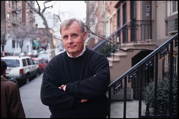 <div class="inline-image__caption"><p>Edmund White poses for a portrait on W22nd Street on February 28, 2000 in New York City, New York.</p></div> <div class="inline-image__credit">David Corio/Michael Ochs Archive/Getty Images</div>