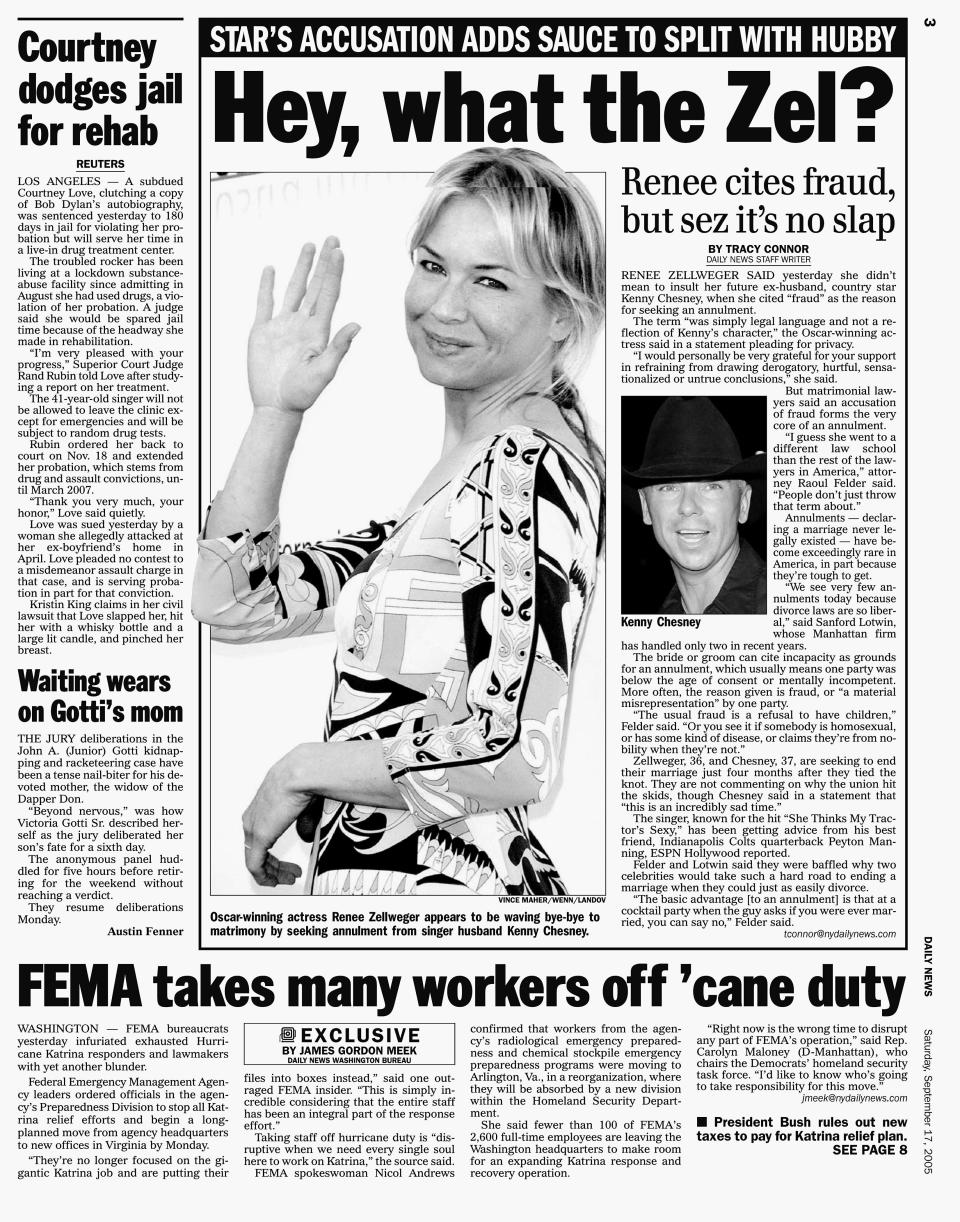 Daily News page 3, September 17, 2005. (Photo: New York Daily News Archive via Getty Images)