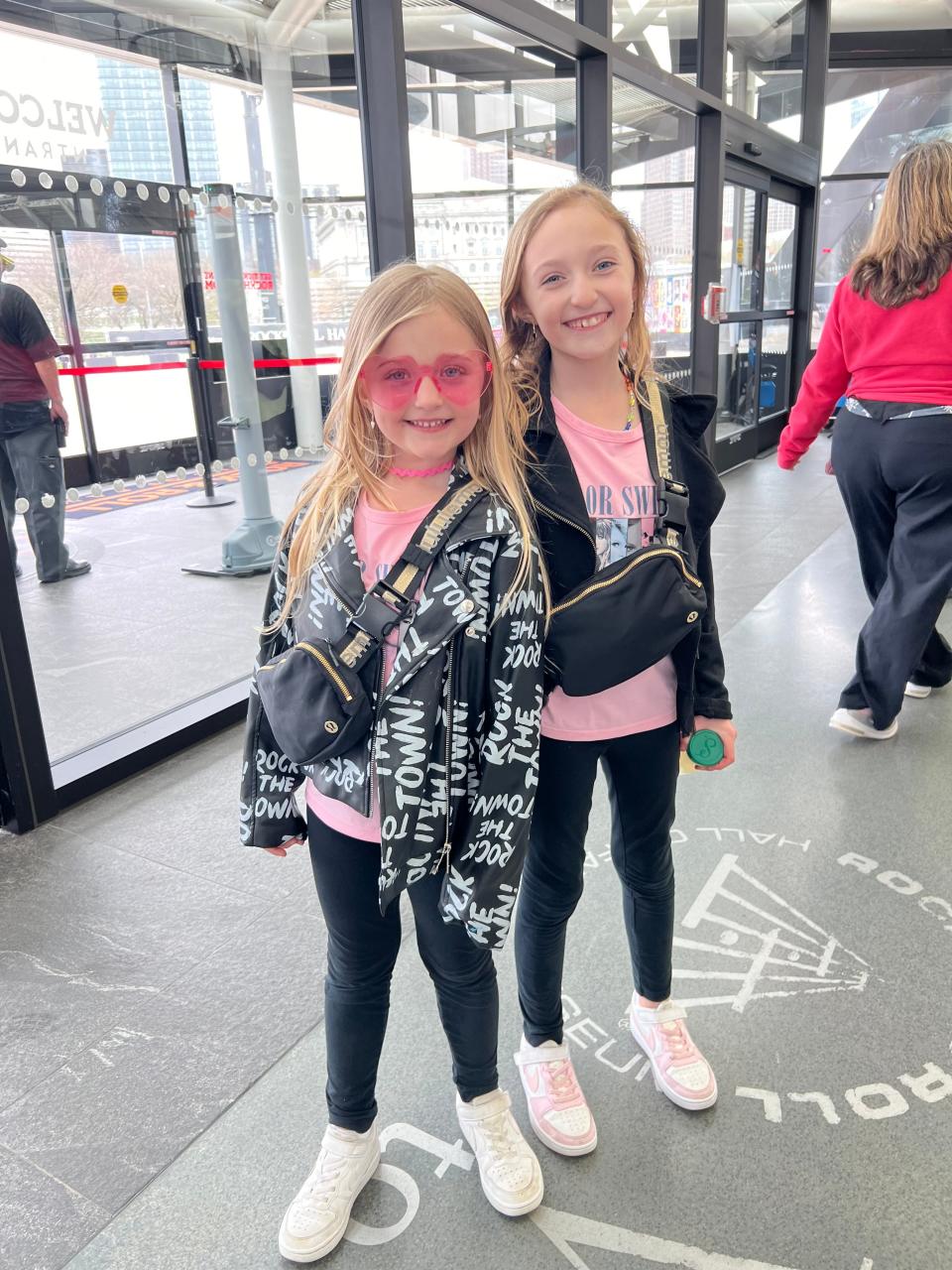 Blair and Tenley Timko got out of school early in order to attend Taylor Swift Fan Day at the Rock and Roll Hall of Fame in Cleveland on Friday, April 19, 2024.