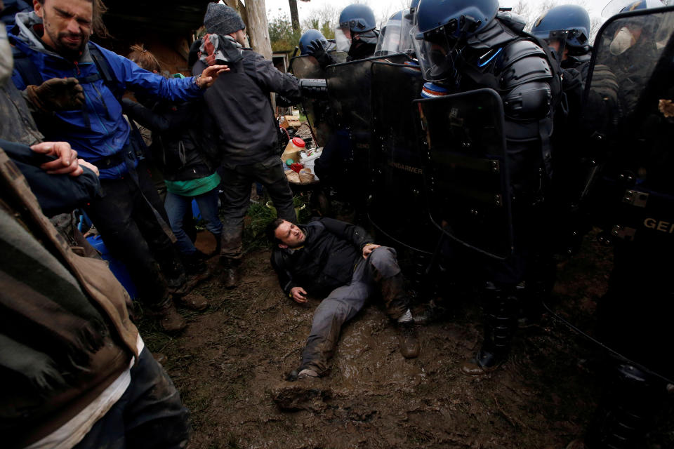 French police clash with eco-activists