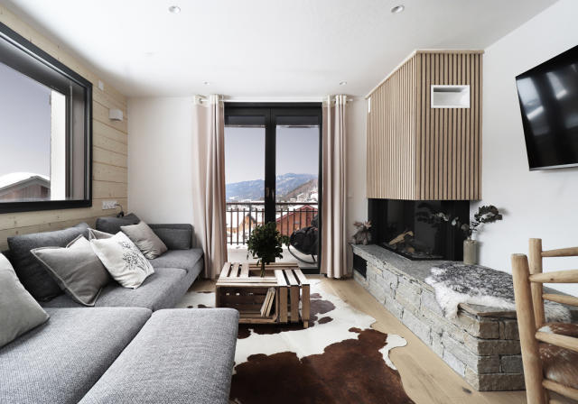 Un appartement façon chalet de montagne, entre tradition et modernité -  Elle Décoration