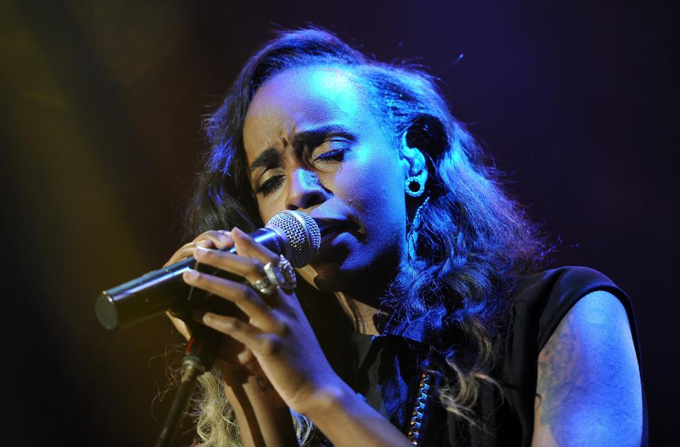 Angel Haze performs at the ELLE 5th annual Women In Music concert celebration at the Avalon Hollywood on Tuesday, April 22, 2014, in Los Angeles (Photo by Chris Pizzello/Invision/AP)