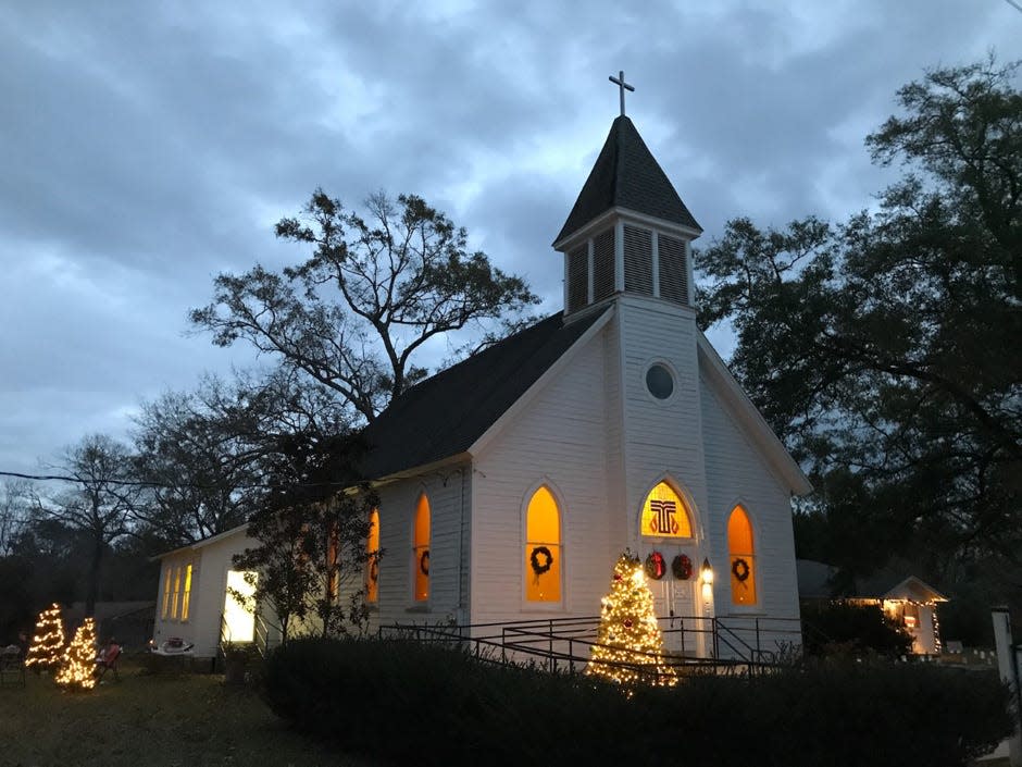 The historic 1902 Laurel Hill Presbyterian Church, one of the region's few examples of carpenter Gothic wooden church architecture, will be dressed in its Advent finery for its annual Living Nativity Dec. 11 in Laurel Hill.