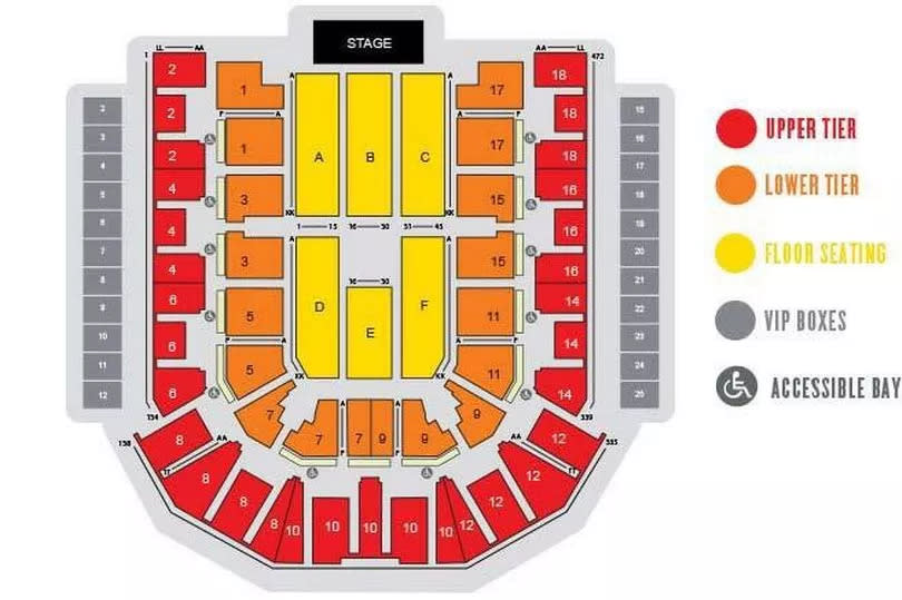The 11,000 capacity M&S Bank Arena boasts a wide range of seating configurations