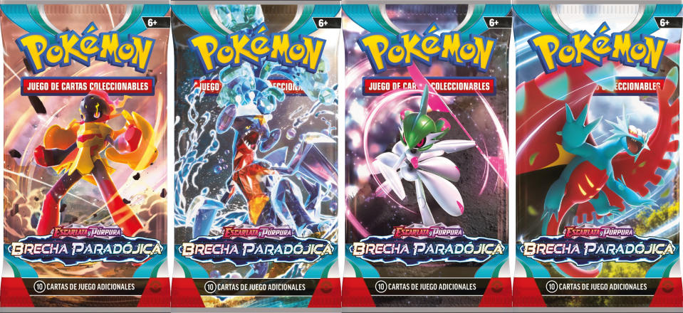 Primeras imágenes de los sobres de Escarlata y Púrpura—Brecha Paradójica de Pokémon TCG