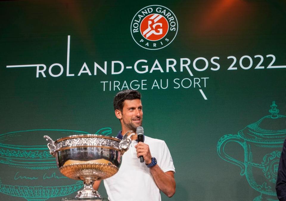 Novak Djokovic is looking to defend his French Open title (Michel Euler/AP) (AP)