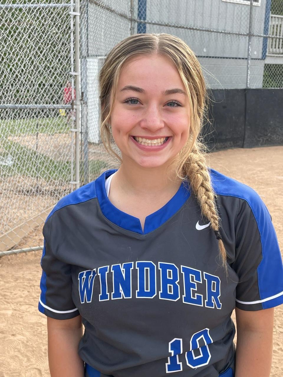 Windber's Kaylie Gaye went 3-for-4 and scored the game-winning run against Tussey Mountain in a District 5 Class 2A softball semifinal, Thursday, in Windber.