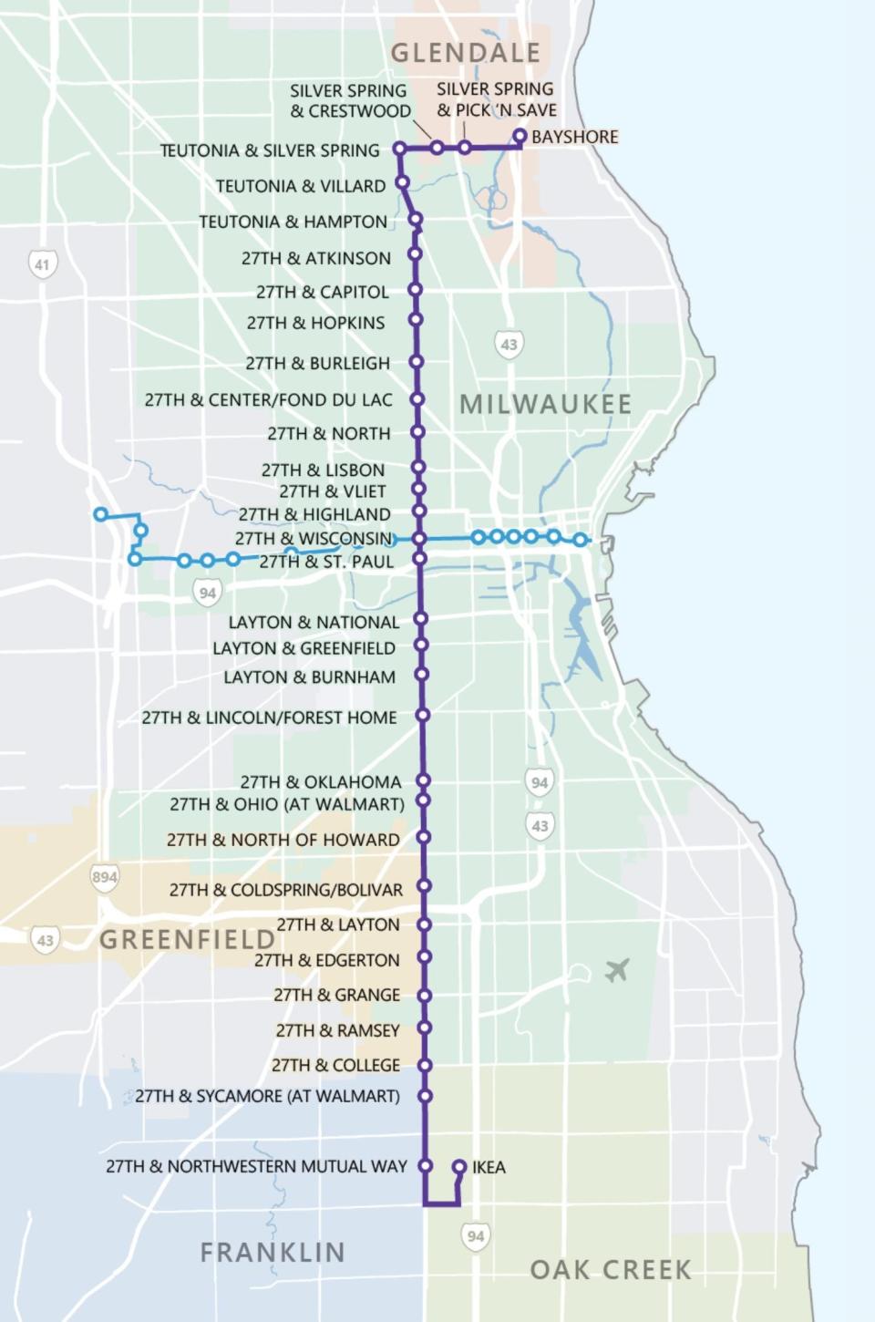 Milwaukee County Transit System's new North-South Bus Rapid Transit route.