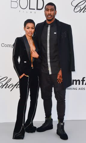 George Pimentel/Getty Teyana Taylor and Iman Shumpert attend the amfAR Gala in 2018.