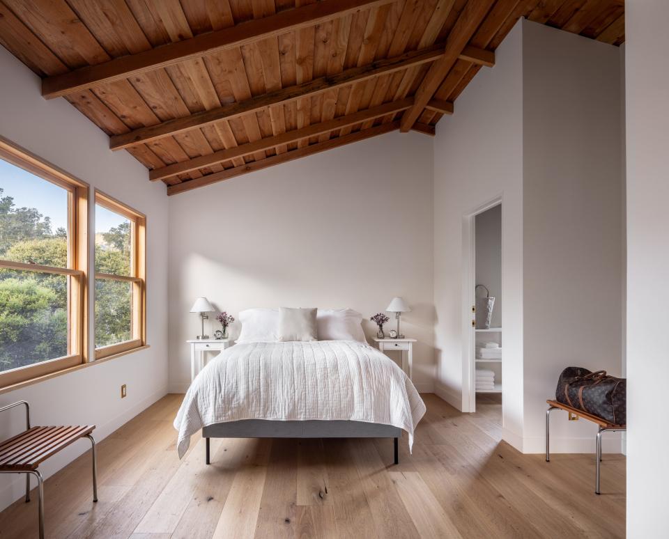 A view of the bedroom in Annie Leibovitz's California estate