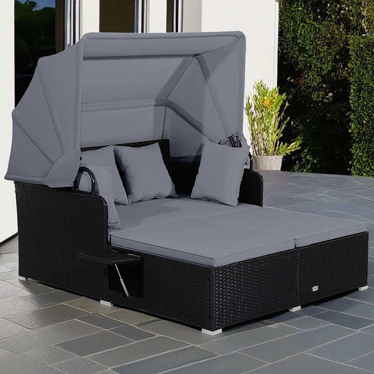 <p><a href="https://go.redirectingat.com?id=74968X1596630&url=https%3A%2F%2Fwww.walmart.com%2Fip%2FResenkos-Outdoor-Patio-Rattan-Wicker-Daybed-Sectional-Conversation-Lounger-Set-with-Retractable-Canopy-Foldable-Side-Table-Gray-Resistant-Cushions%2F529759276&sref=https%3A%2F%2Fwww.thepioneerwoman.com%2Fhome-lifestyle%2Fentertaining%2Fg43853952%2Fbest-walmart-patio-furniture%2F" rel="nofollow noopener" target="_blank" data-ylk="slk:Shop Now;elm:context_link;itc:0;sec:content-canvas" class="link rapid-noclick-resp">Shop Now</a></p><p>Resenkos Outdoor Lounger Set with Retractable Canopy</p><p>walmart.com</p><p>$264.66</p><span class="copyright">Walmart</span>