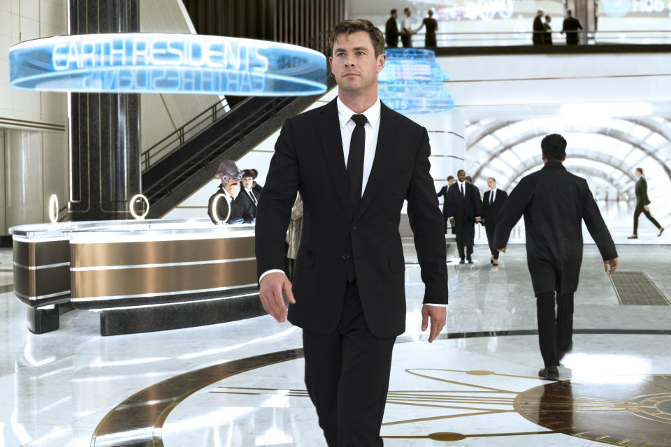 Agent H (Chris Hemsworth) in London's MIB  Headquarters in Columbia Pictures' MEN IN BLACK: INTERNATIONAL (Sony Pictures)