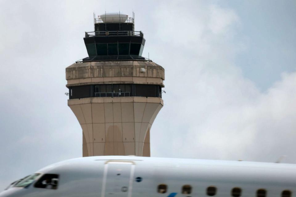 PHOTO: The Air Traffic Control tower is seen at the Miami International Airport, Sept. 25, 2023, in Miami. (Joe Raedle/Getty Images)