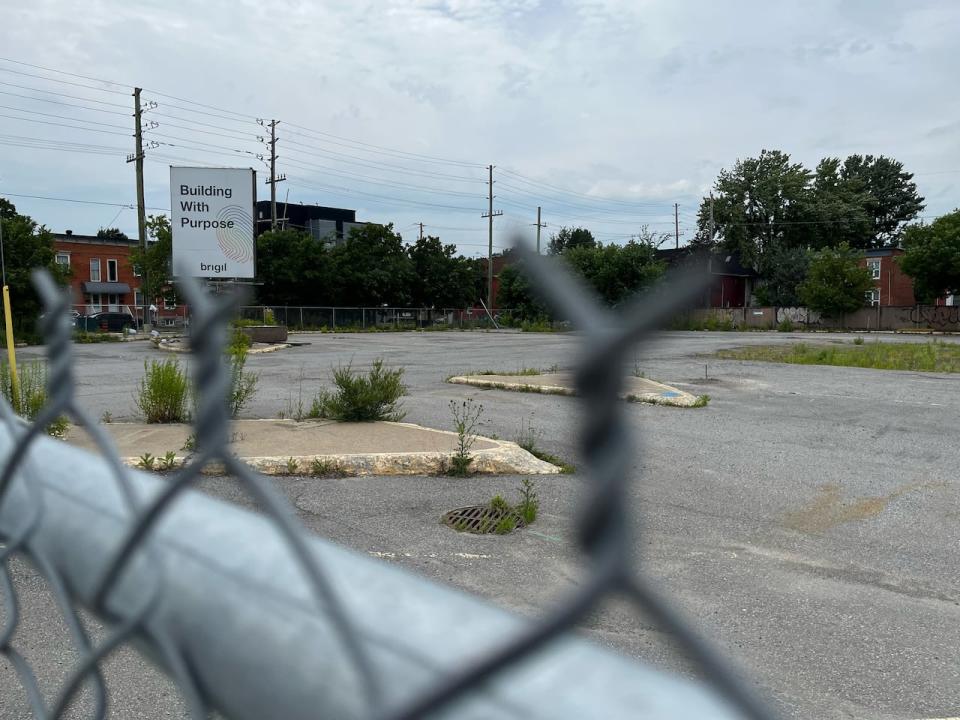 The site of the former Greyhound station on Catherine Street, where Brigil is planning to build three towers of 32, 34 and 36 storeys.