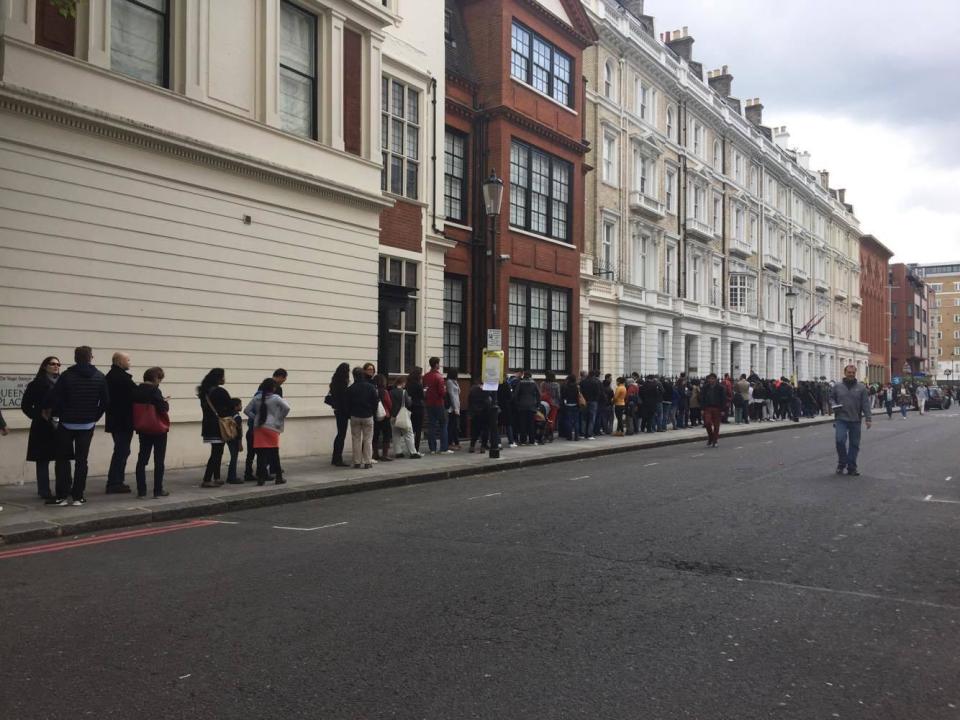 Some people said they were told the queue was three hours long (Alexandra Marquez)