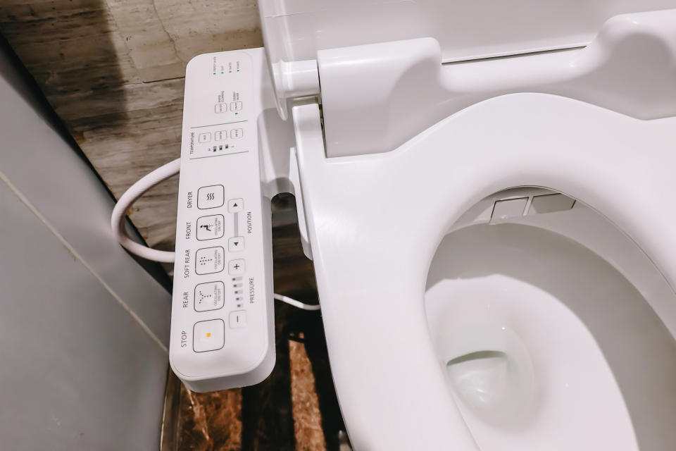 Electronic bidet close up