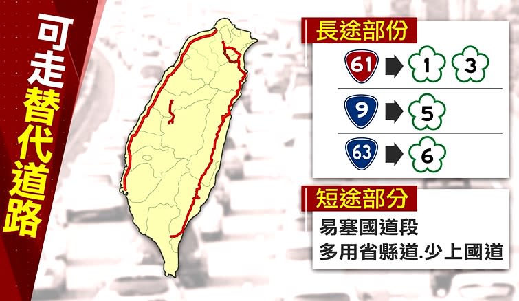 高公局規劃了數條替代道路。（圖／東森新聞）