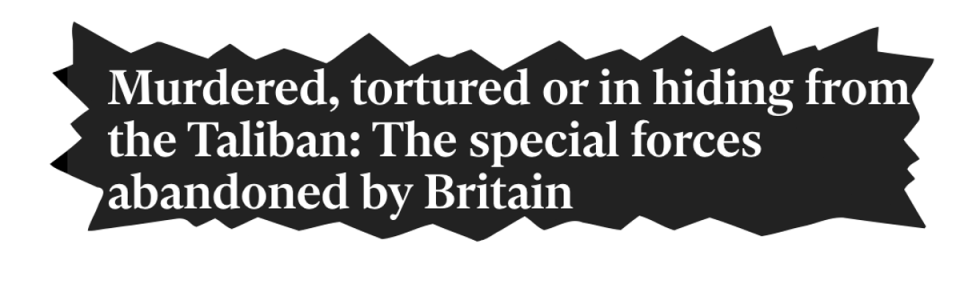 The Independent has highlighted the plight of Afghan heroes facing deportation to Rwanda after feeling forced to take dangerous routes to the UK (The Independent)