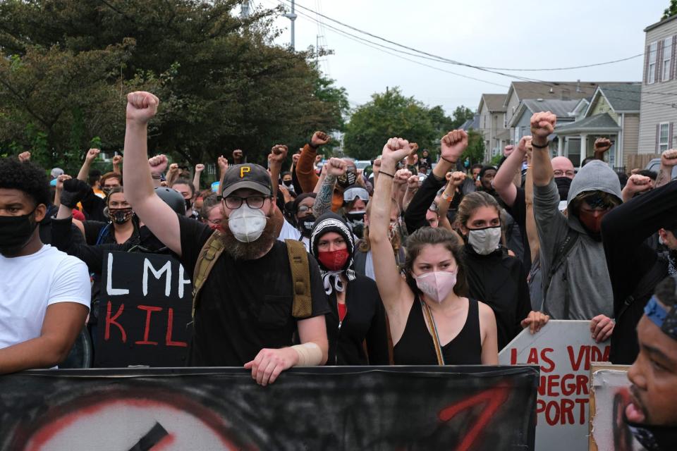 Manifestation contre une décision judiciaire sur la mort de Breonna Taylor à Louisville, aux Etats-Unis, le 23 septembre 2020 - Jeff Dean / AFP