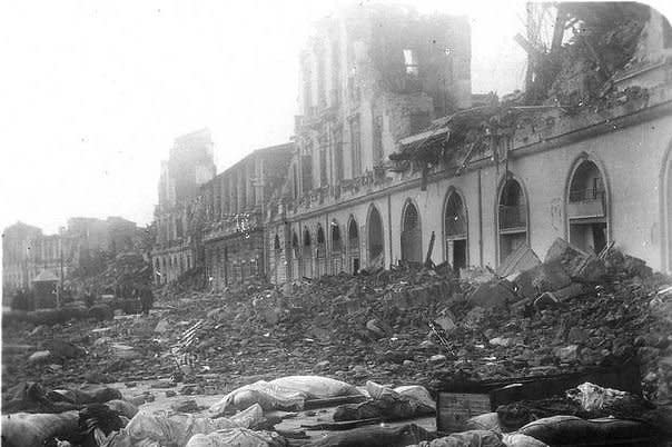 Bodies of victims lie in Messina, Italy, after an earthquake struck the region December 28, 1908. File Photo by Luca Comerio/Wikimedia