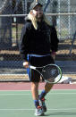 <p>Pete Wentz plays tennis in Studio City, California.</p>