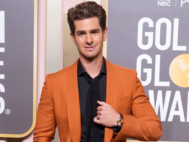 <p>Kevin Mazur/Getty</p> Andrew Garfield attends the 80th Annual Golden Globe Awards on January 10, 2023 in Beverly Hills, California.