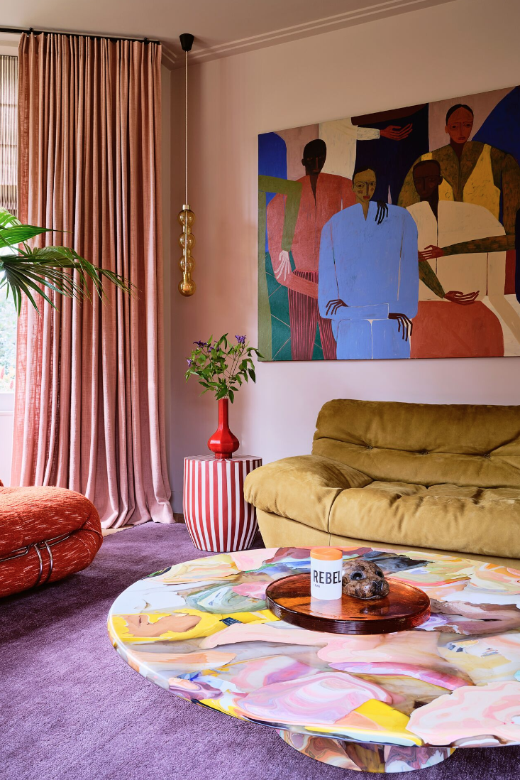 colorful living room designed by nicole dohmen