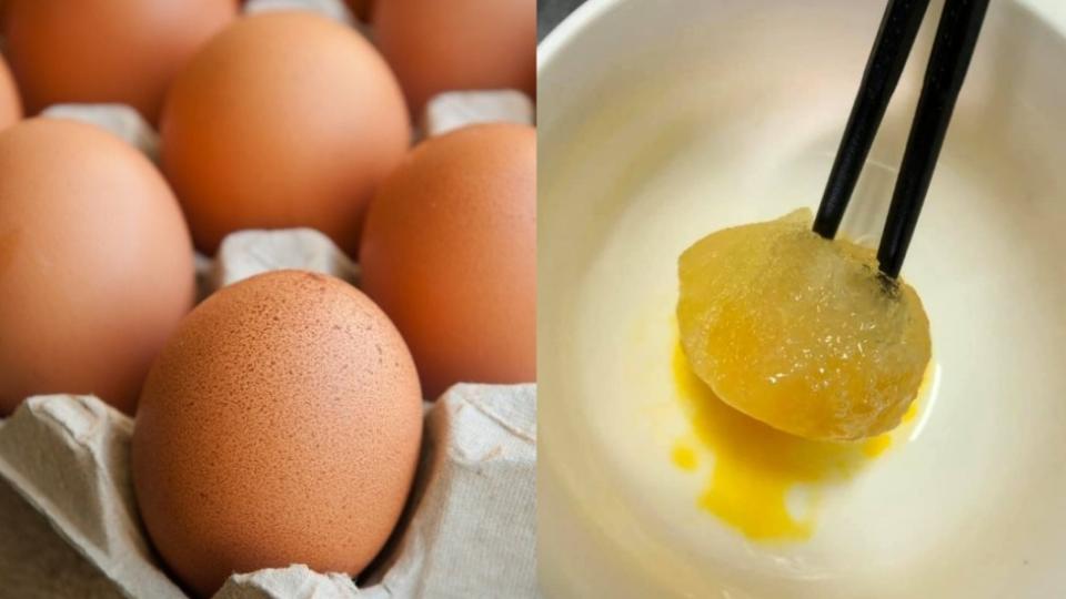 雞蛋放置在冰箱冷藏，取出發現變成冰塊。（合成圖／shutterstock達志影像、翻攝自「爆廢公社公開版」）