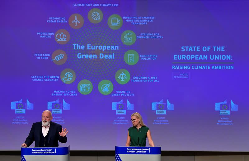 Joint press conference on the EU's climate ambition for 2030 at the EU headquarters in Brussels