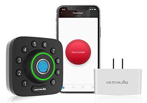 ULTRALOQ Smart Lock U-Bolt Pro + Bridge WiFi Adaptor, 6-in-1 Keyless Entry Door Lock with WiFi,…