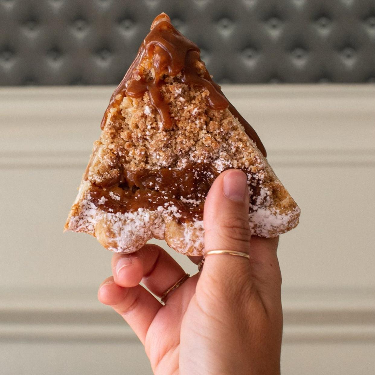 Salted Caramel Apple Crumb Pie at Erie Coffeeshop and Bakery.