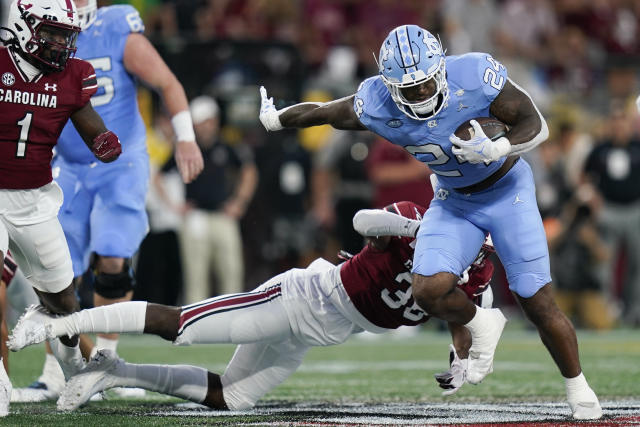 Who won UNC vs South Carolina football game in Charlotte