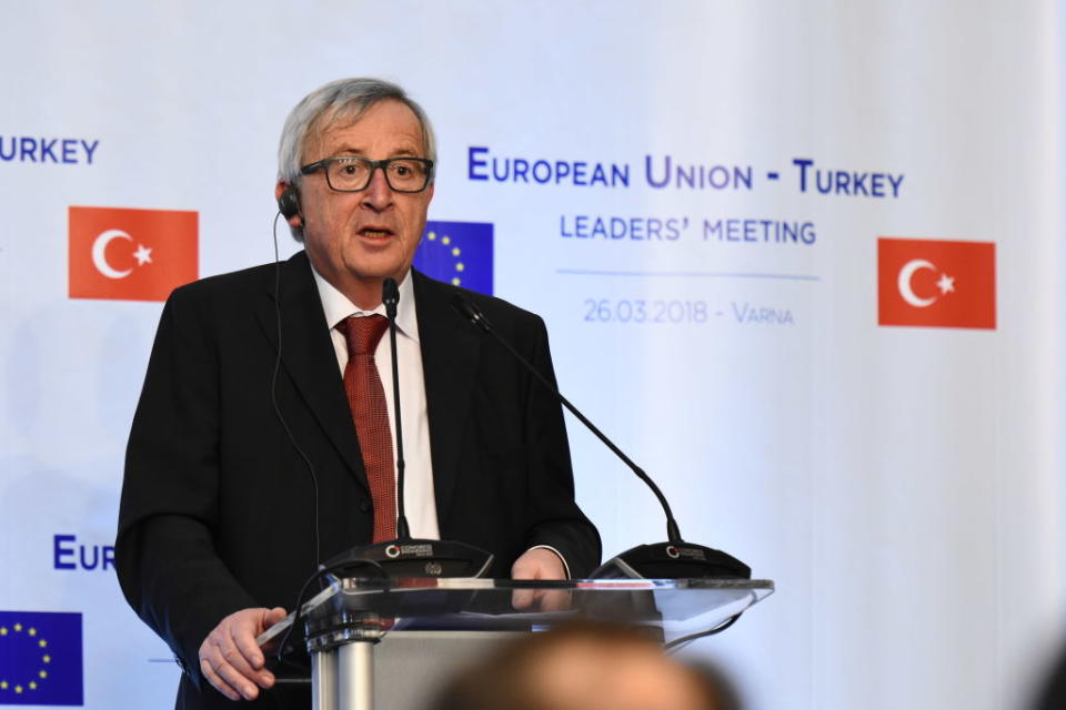 <p>The European Commission chief has left the door open to the UK rejoining the EU, saying: ‘Once the British have left under Article 50 there is still Article 49 which allows a return to membership, and I would like that.’<br>He’s also previously said he ‘does not want revenge’ on Britain for the Brexit vote. </p>