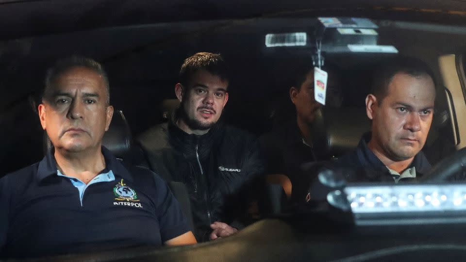  Dutch citizen Joran van der Sloot, center, is driven from a Peruvian prison to be extradited to the US on June 8. - Sebastian Castaneda/Reuters