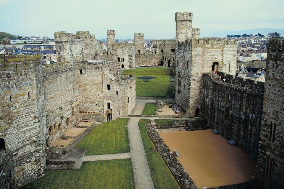 They filmed in the actual Caernarfon Castle.