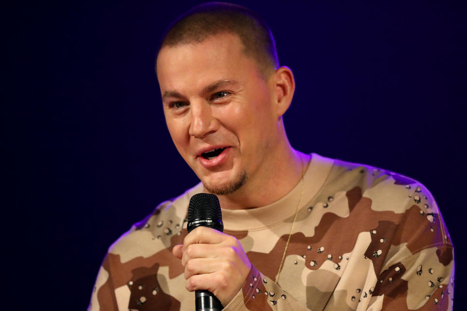 MELBOURNE, AUSTRALIA - DECEMBER 03: Channing Tatum speaks during a media call on December 03, 2019 in Melbourne, Australia. (Photo by Kelly Defina/Getty Images)