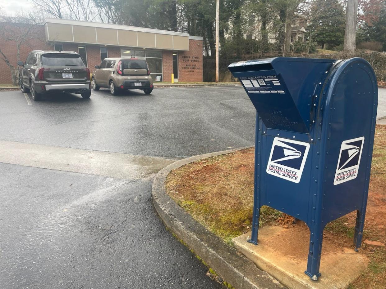 The Mars Hill post office is located at 65 S. Main St. in downtown Mars Hill.