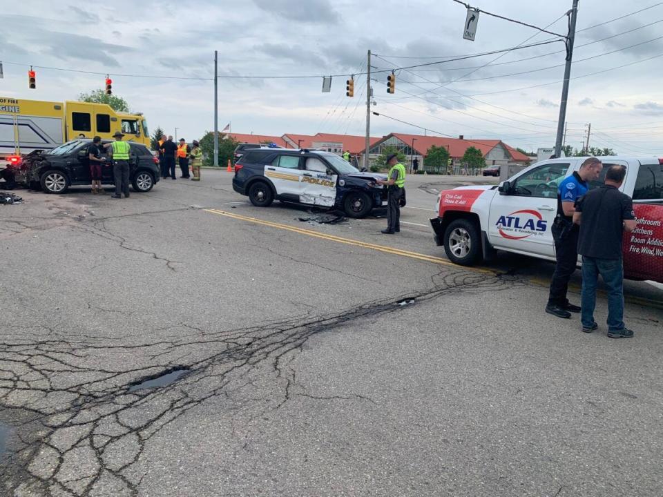 A Vandalia police officer was involved in a crash Friday afternoon.
